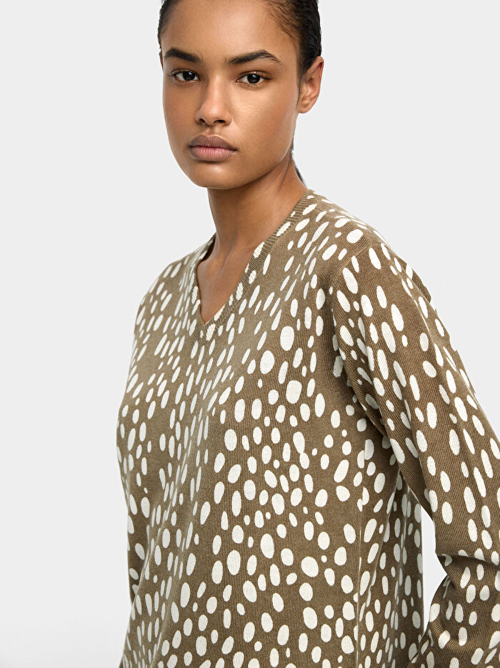 Desenli Örgü Kazak