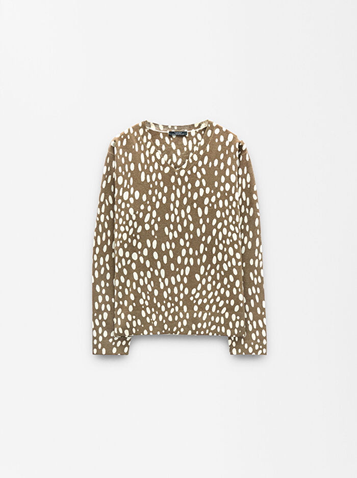 Desenli Örgü Kazak