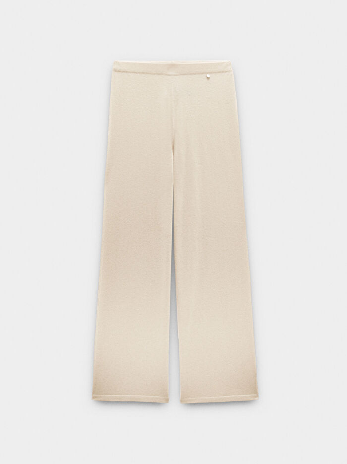 Yün Karışımlı Örme Pantolon