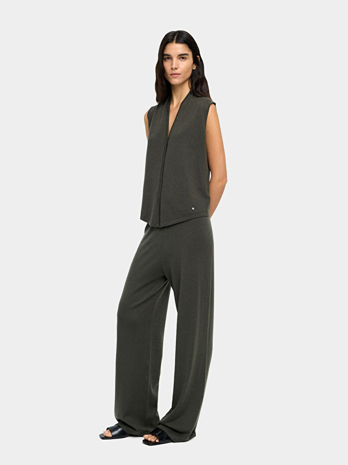 Yün Karışımlı Örme Pantolon