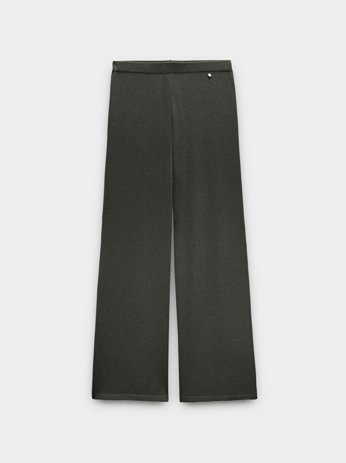 Yün Karışımlı Örme Pantolon