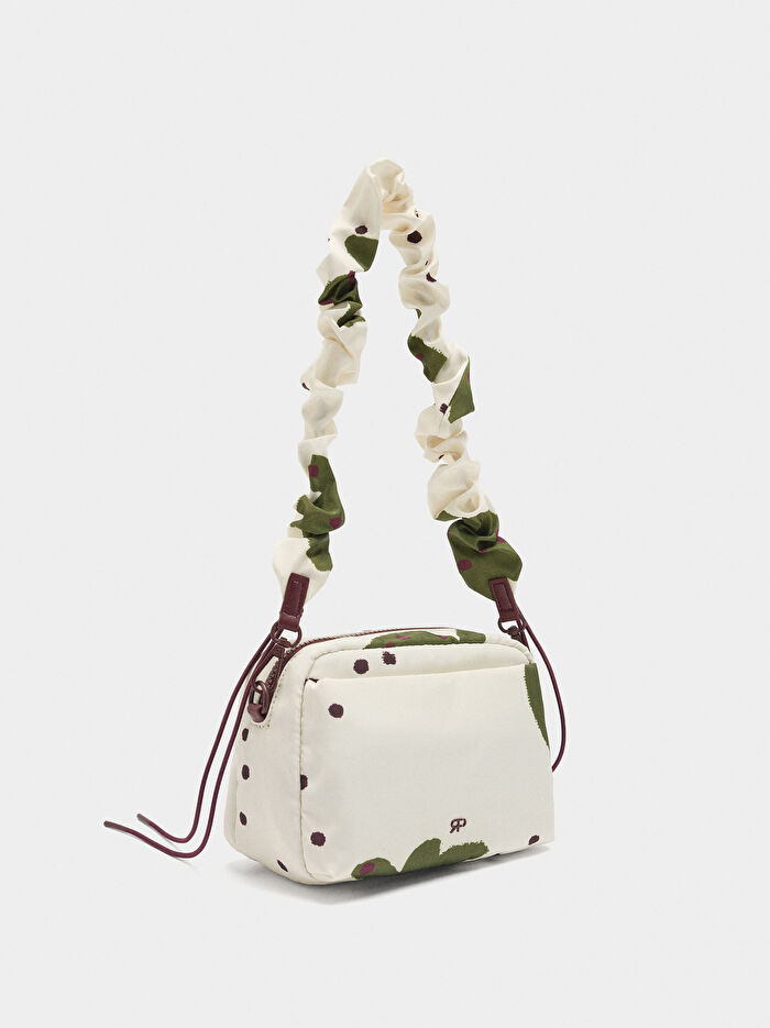 Desenli Teknik Kumaş Makyaj Çantası