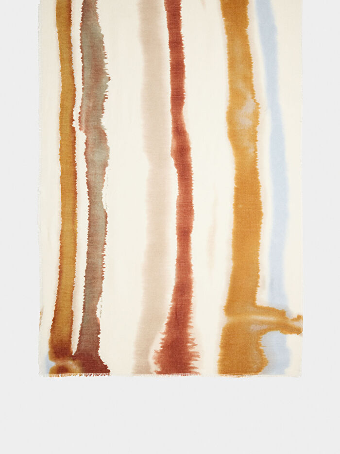 Çizgili Desenli Şal