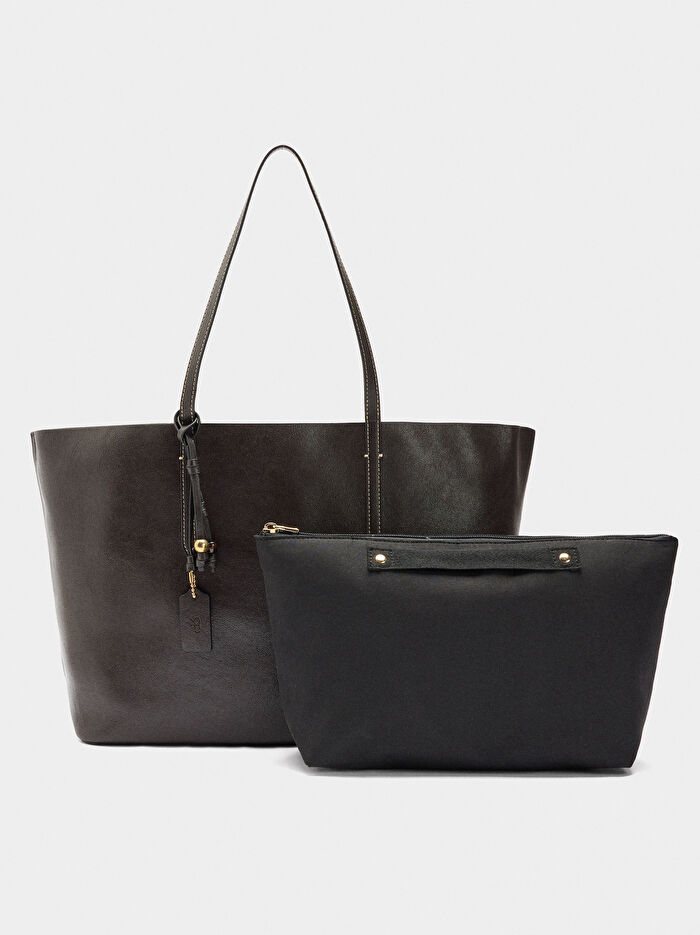 İçi Çıkarılabilir Çift Taraflı Shopper Çanta L