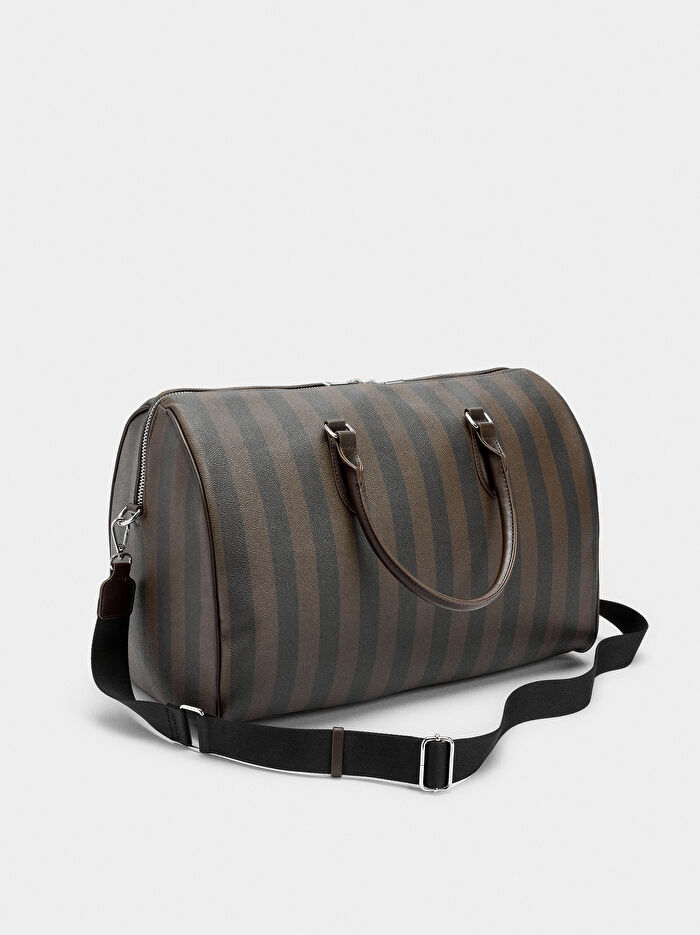 Çizgili Seyahat Weekend Çanta