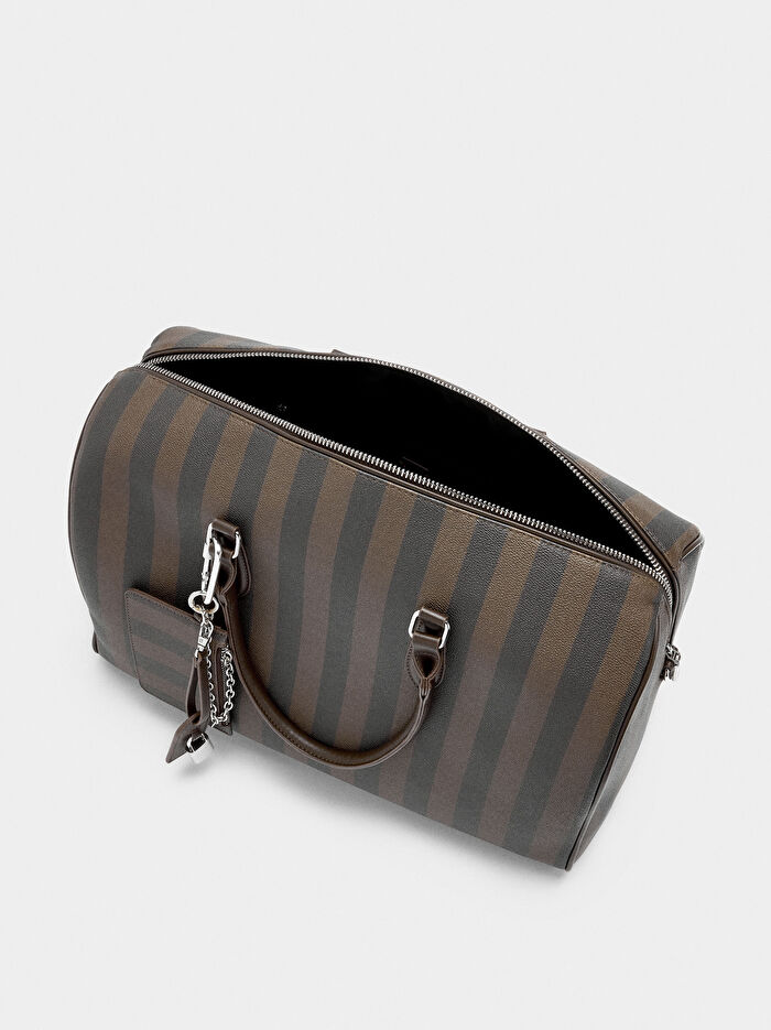 Çizgili Seyahat Weekend Çanta