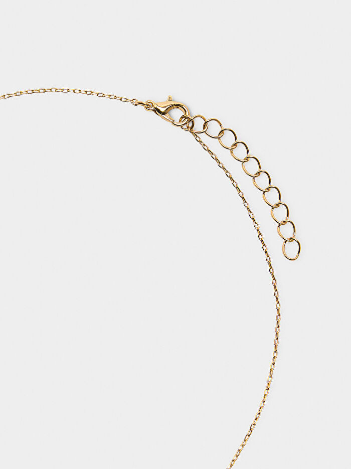 İki Renkli Çapraz Çember Kolye