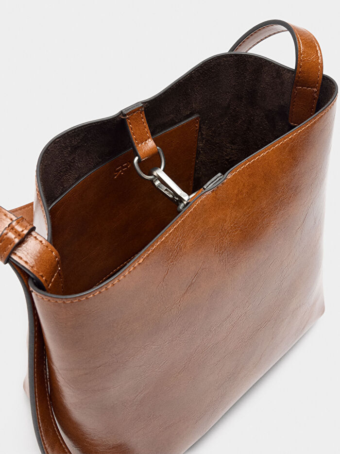 Doku Efektli Omuz Çantası