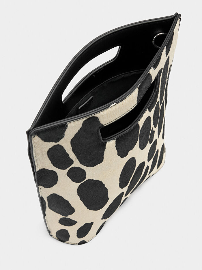 Deri Detaylı Tote Çanta