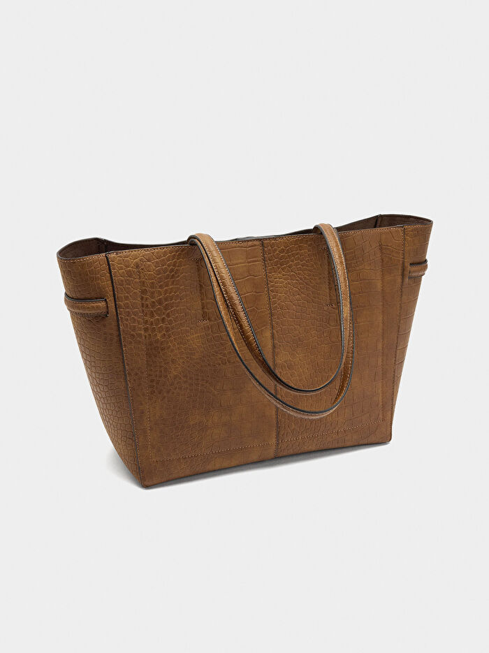 Desenli Shopper Çanta