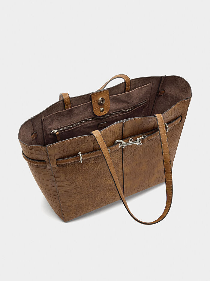 Desenli Shopper Çanta