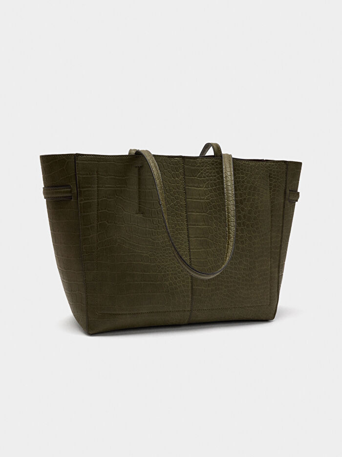 Desenli Shopper Çanta