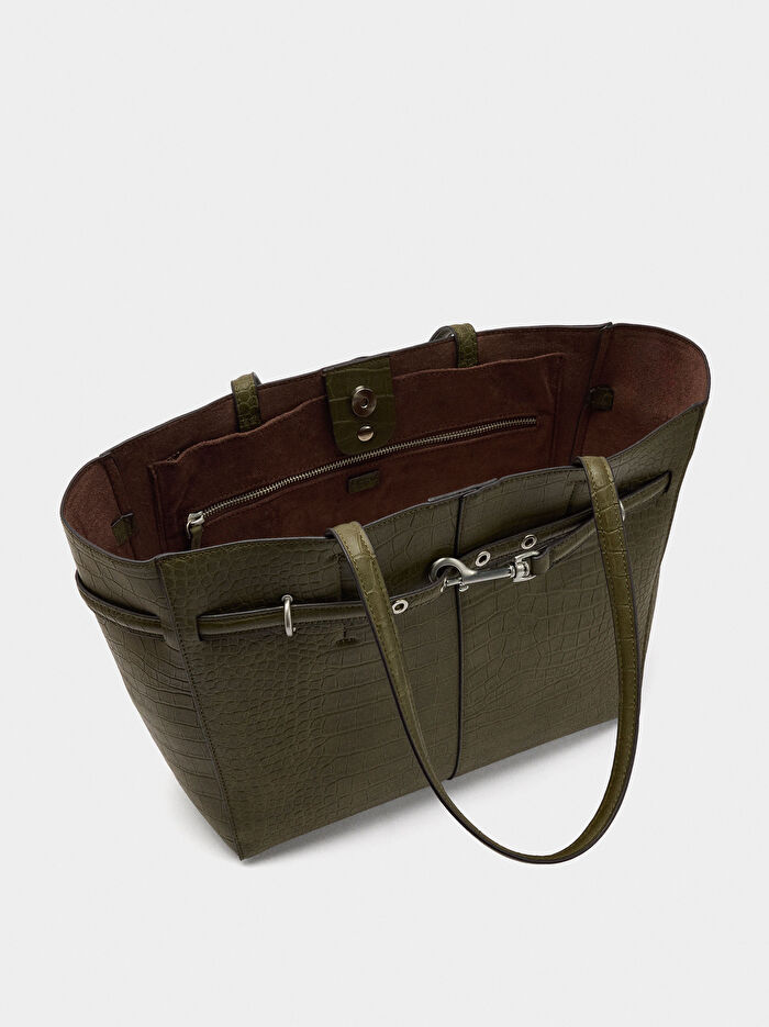 Desenli Shopper Çanta