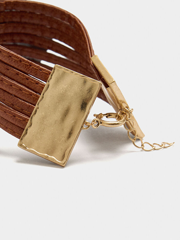 Mineli Çiçekli Çoklu Bileklik