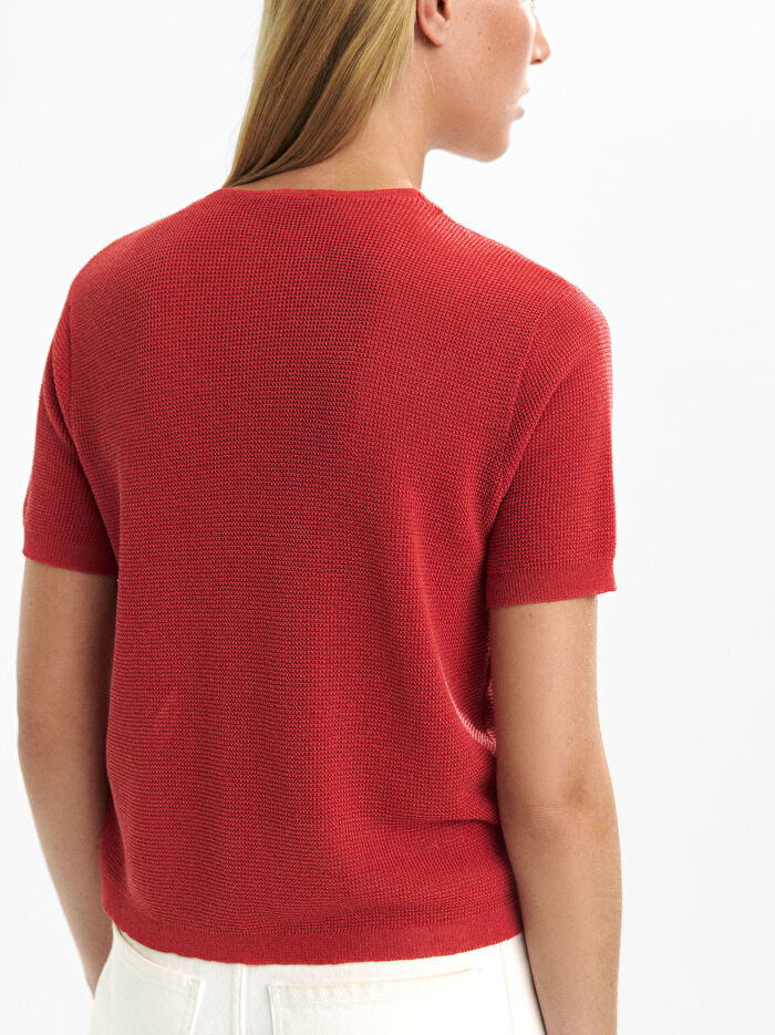 Kısa Kollu Örme Hırka