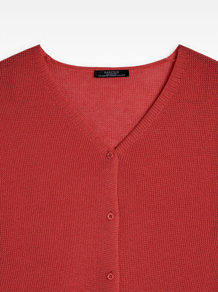 Kısa Kollu Örme Hırka