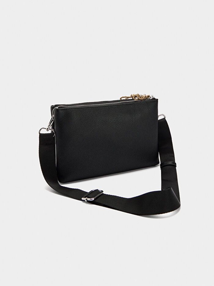 Dokulu Çift Askılı Çanta