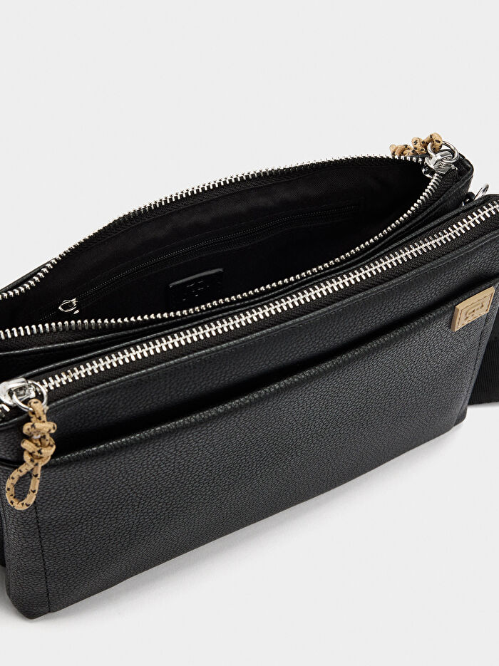 Dokulu Çift Askılı Çanta