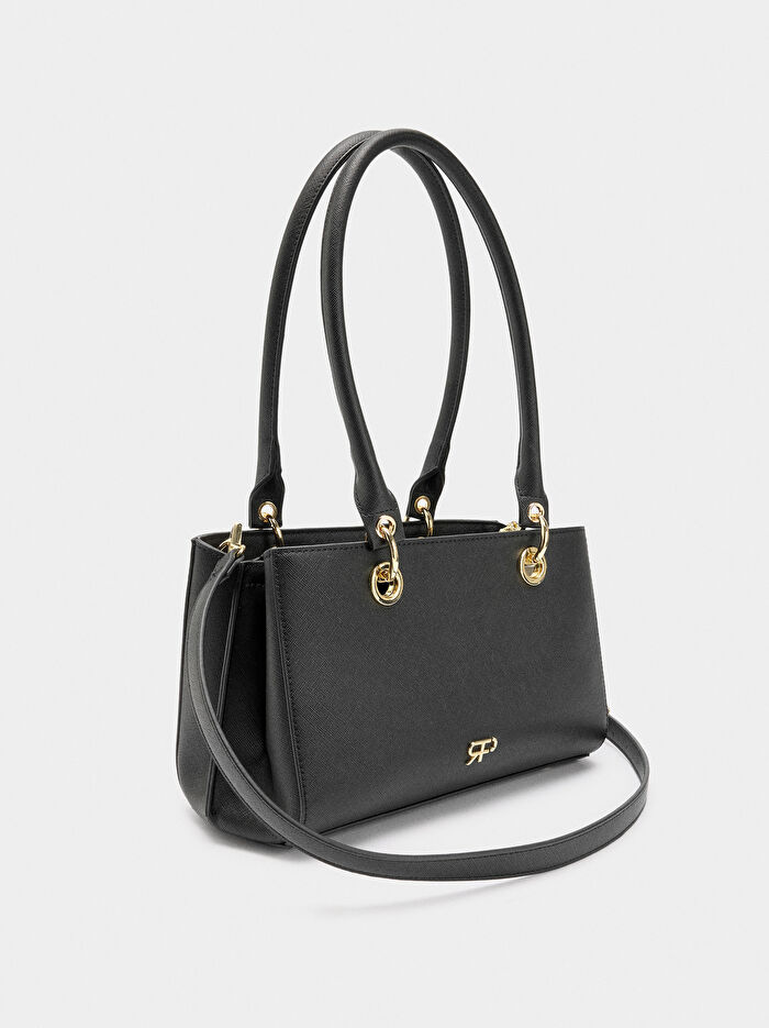 Dokulu ve Charm'lı Omuz Çantası