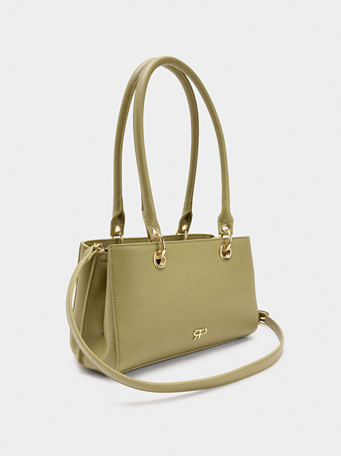 Dokulu ve Charm'lı Omuz Çantası