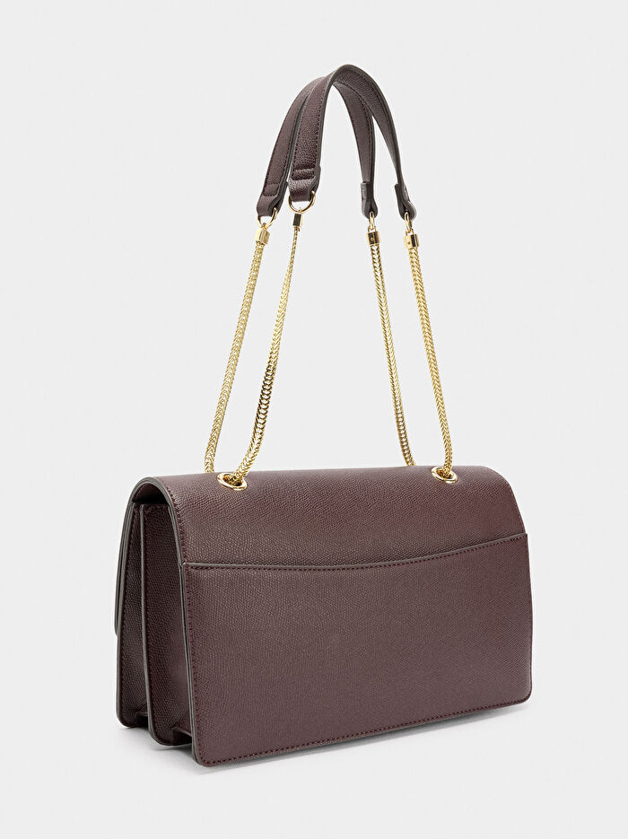 Dokulu ve Zincir Askılı Omuz Çantası