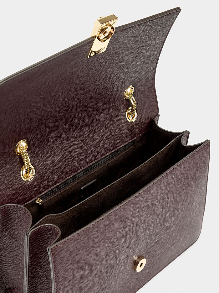 Dokulu ve Zincir Askılı Omuz Çantası