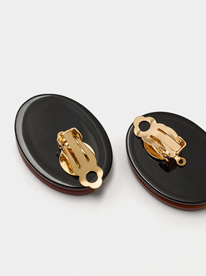 Oval Resin Küpe