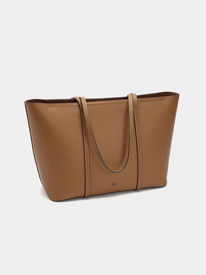 Fermuarlı shopper bag