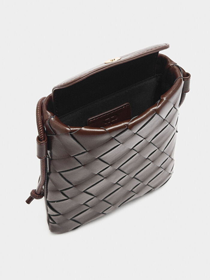 Örme Cep Telefonu Çantası