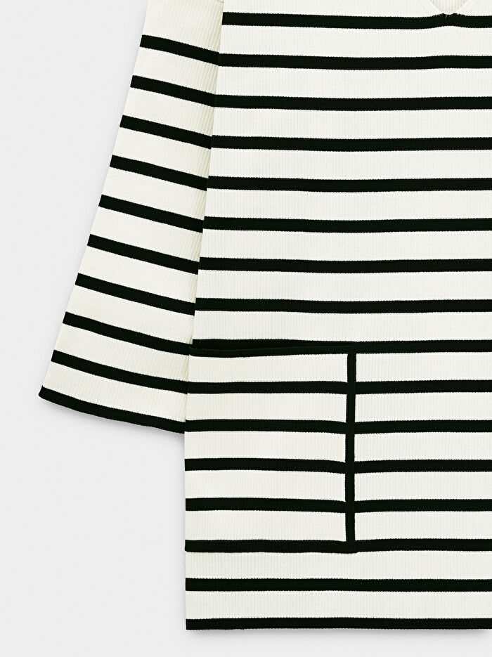 Çizgili Örme Kazak