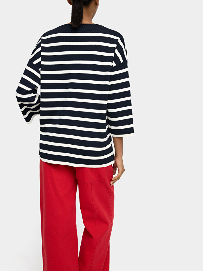 Çizgili Örme Kazak