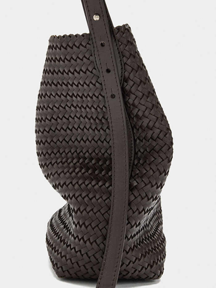 Örme Deri Omuz Çantası