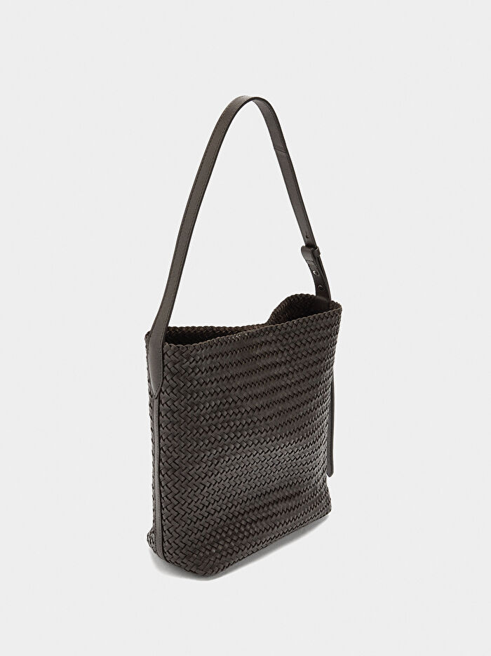 Örme Deri Omuz Çantası