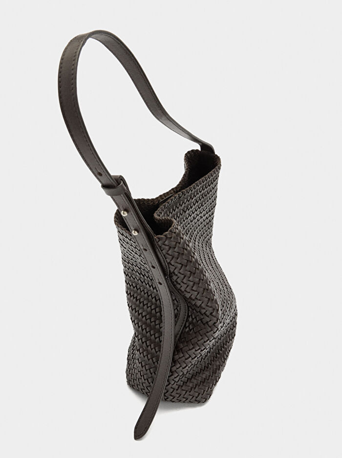 Örme Deri Omuz Çantası