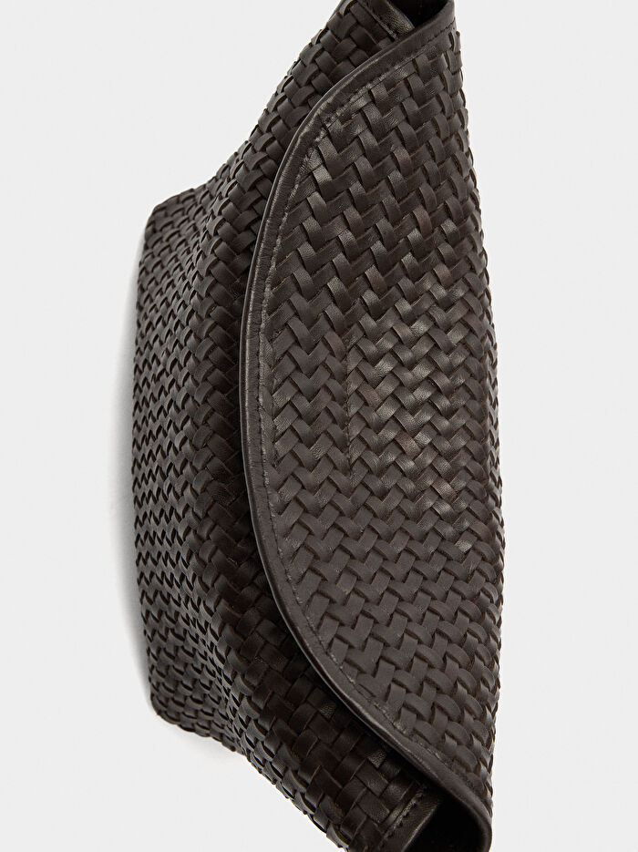 Örme Deri Omuz Çantası