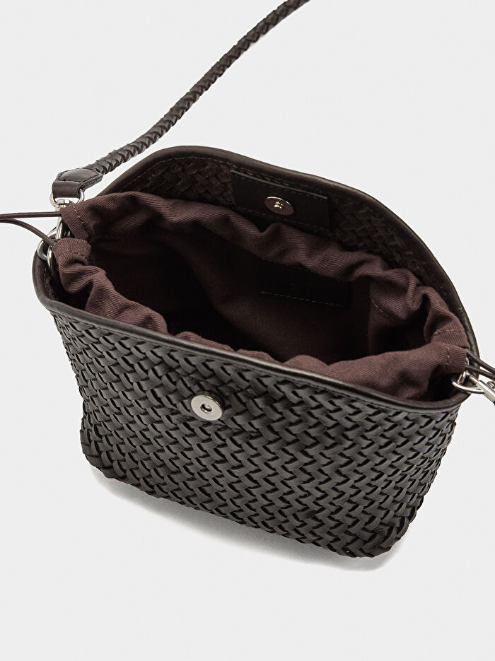 Örme Deri Çapraz Çanta