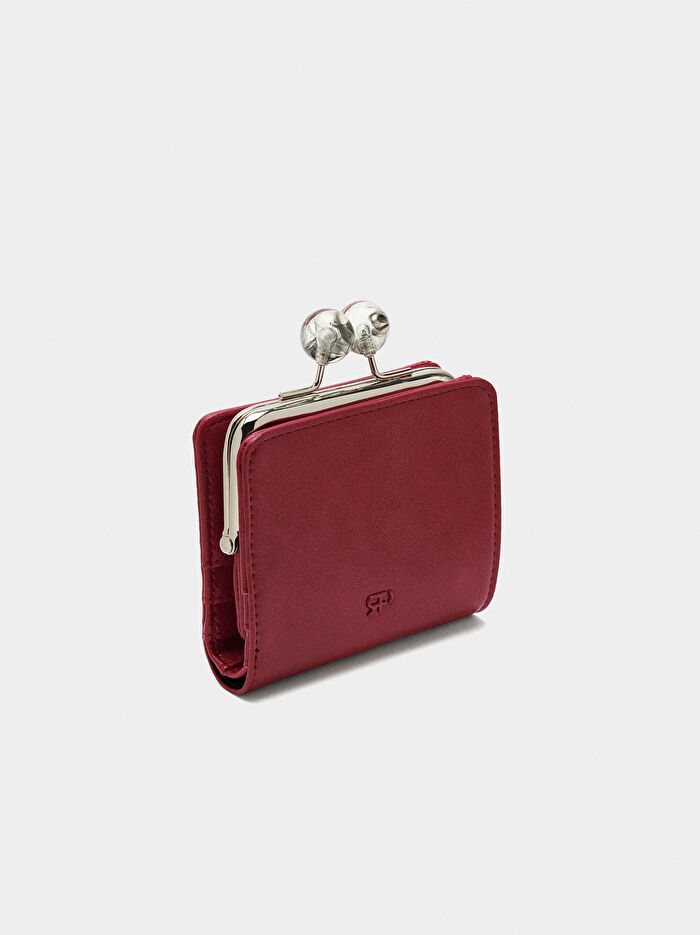 Zımba Detaylı Kiss-Lock Cüzdan