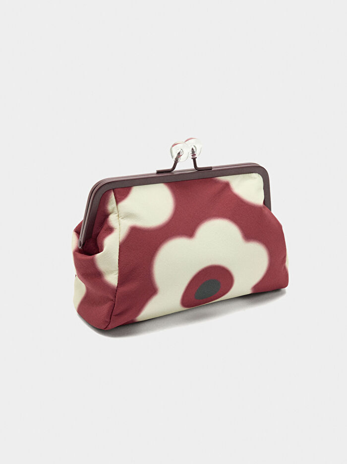 Çiçek Desenli Makyaj Çantası