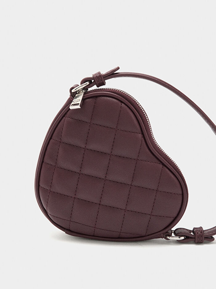 Mini Kalp Şeklinde El Çantası