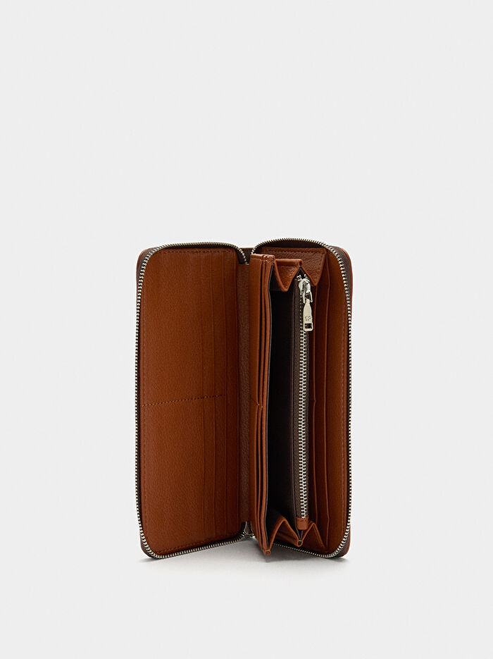 Dokulu ve Fermuarlı Cüzdan