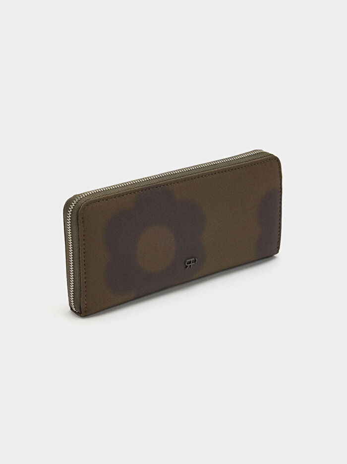 Teknik Kumaş Fermuarlı Cüzdan