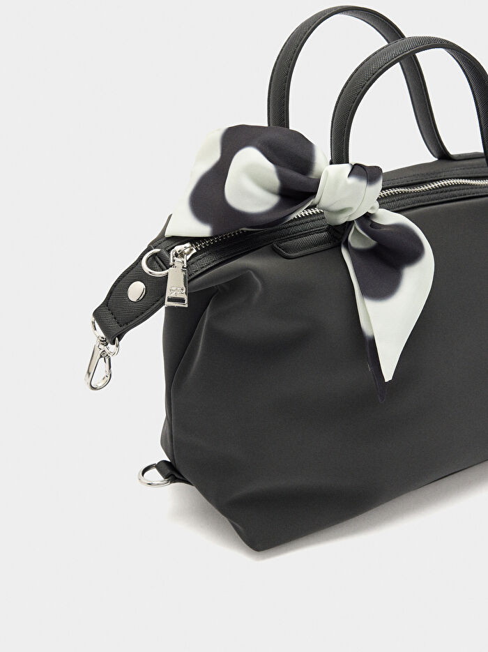 Kadife Dokulu Tote Çanta