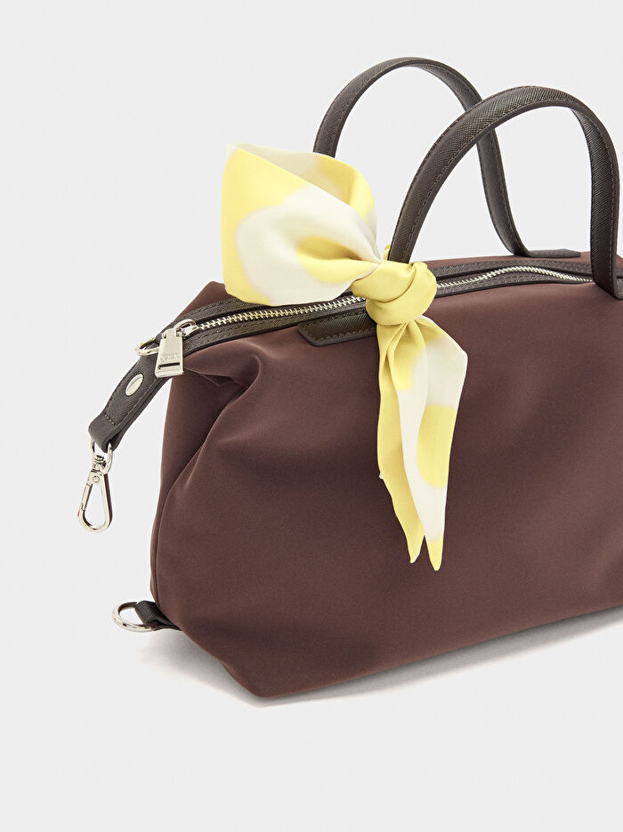 Kadife Dokulu Tote Çanta