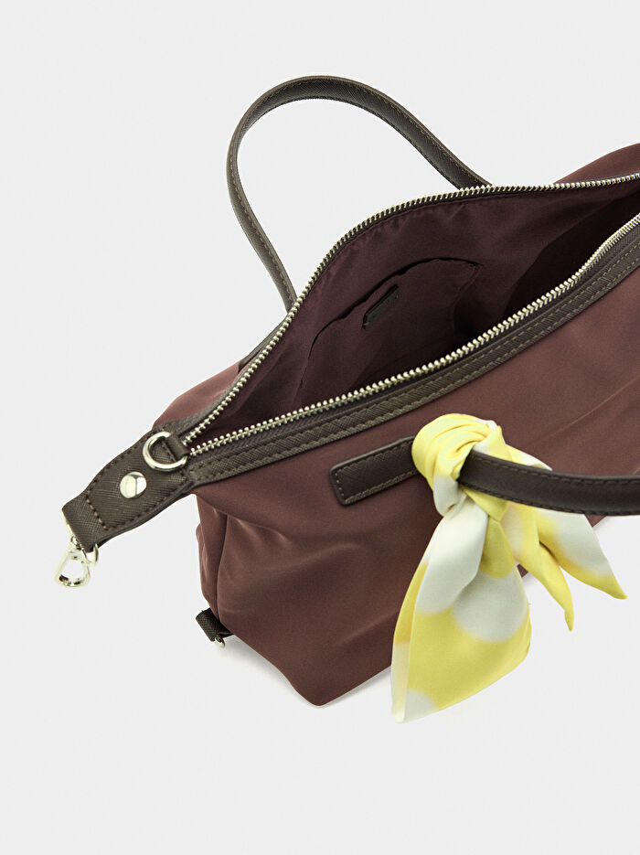 Kadife Dokulu Tote Çanta