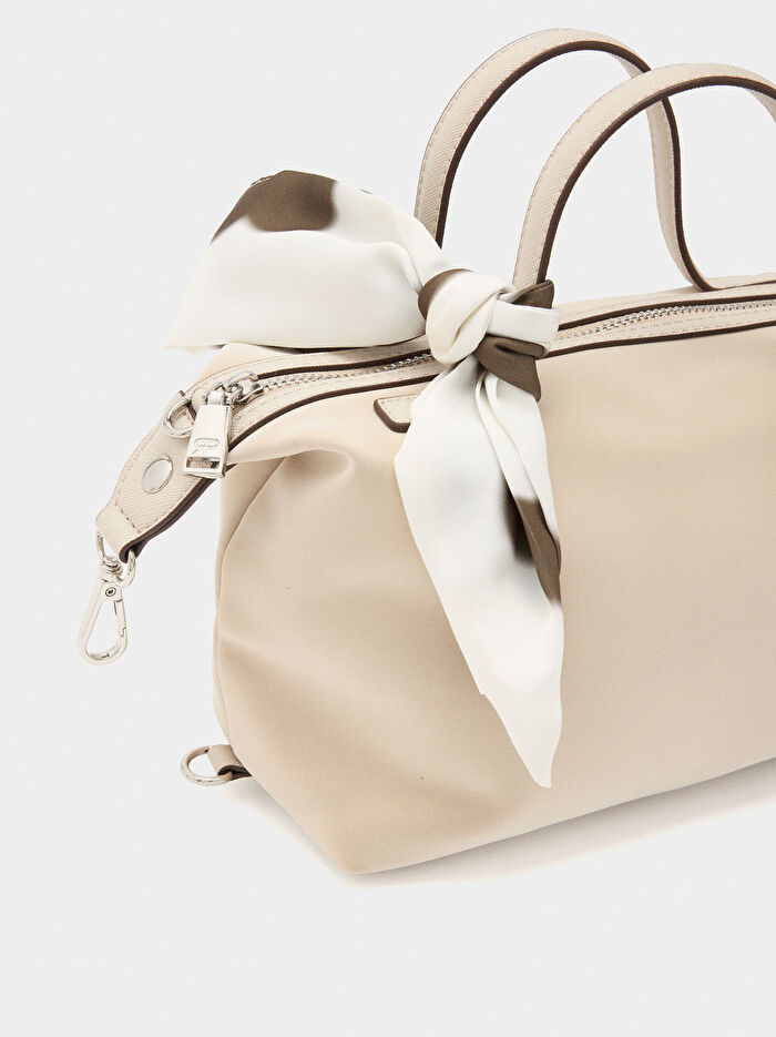 Kadife Dokulu Tote Çanta