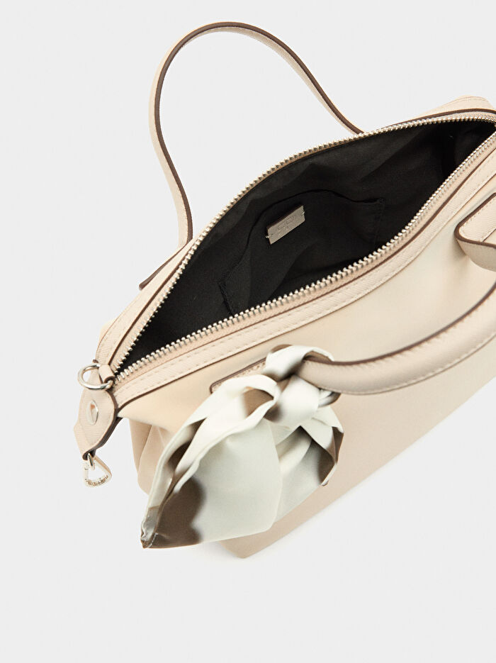 Kadife Dokulu Tote Çanta