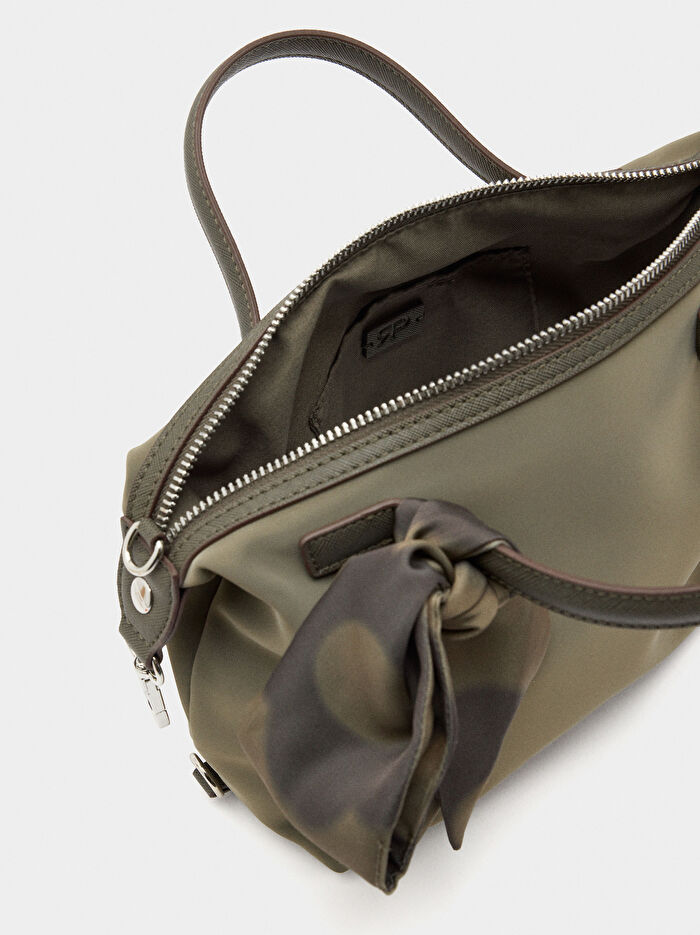 Kadife Dokulu Tote Çanta