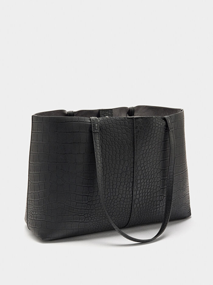 Hayvan Desenli Shopper Çanta