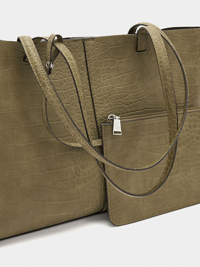 Hayvan Desenli Shopper Çanta