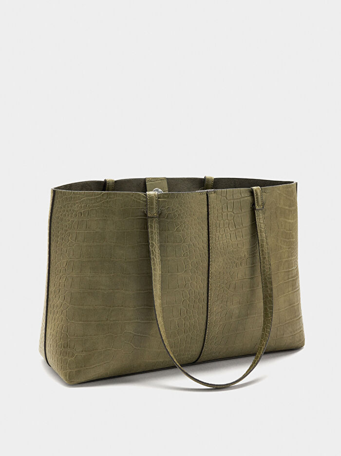 Hayvan Desenli Shopper Çanta